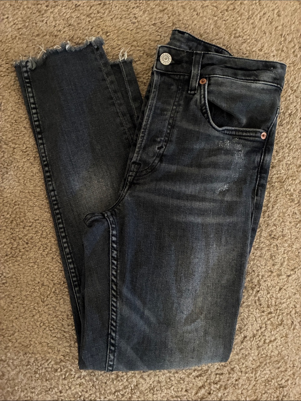 Dark Wash Black Slim Jeans